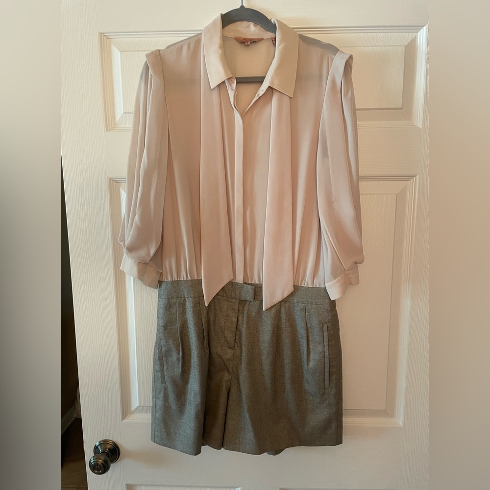 Ted Baker Light Pink and Brown Romper